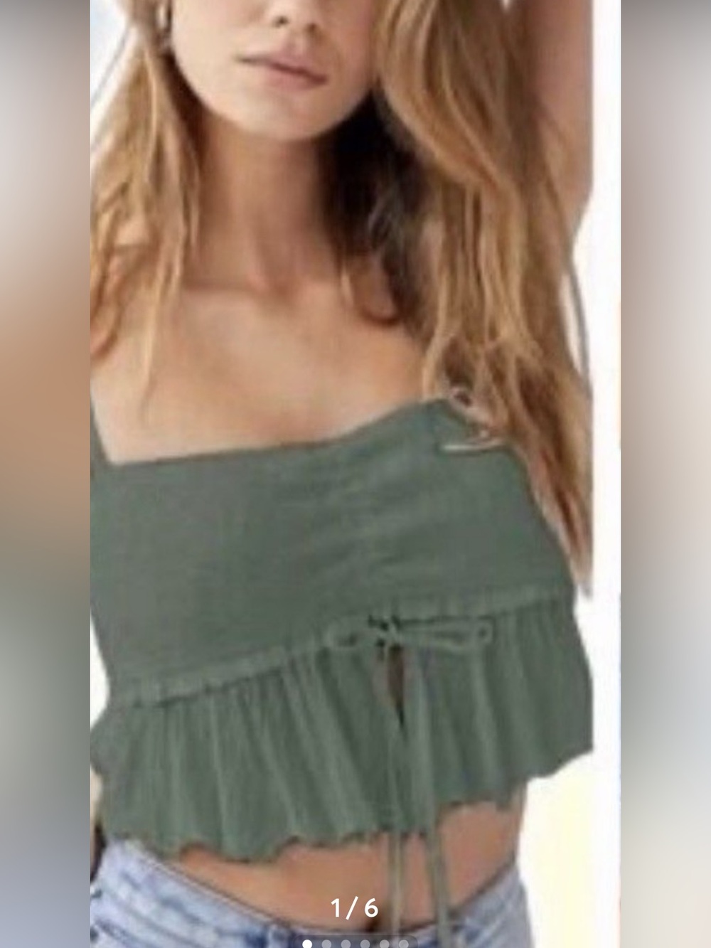 Wilfred Olive Square-Neck Camisole